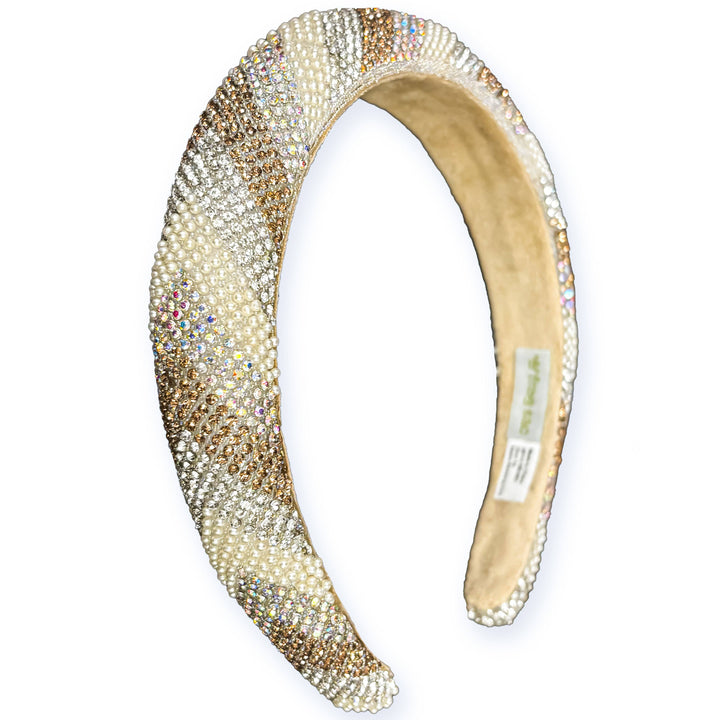 Rhinestone Headband - Padded Beaded Hair Band