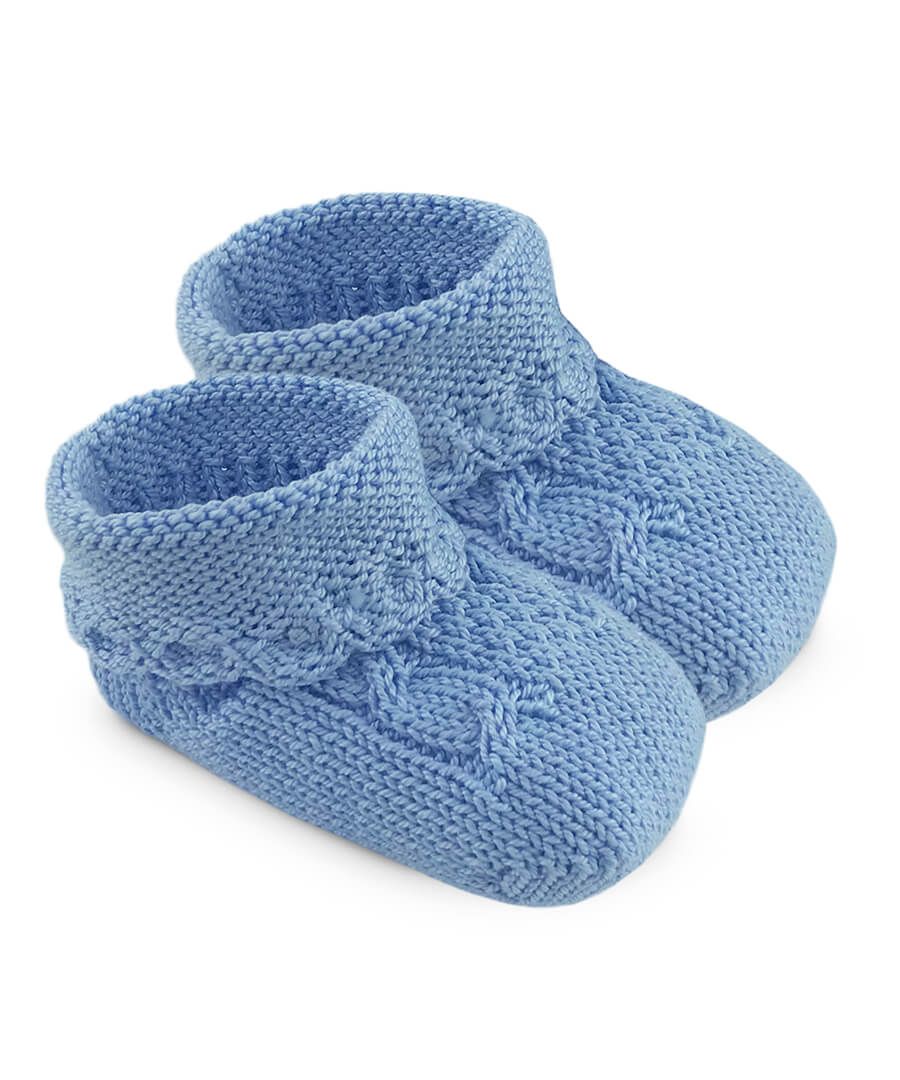 Jefferies Socks Cable Bootie 1 Pair-Blue