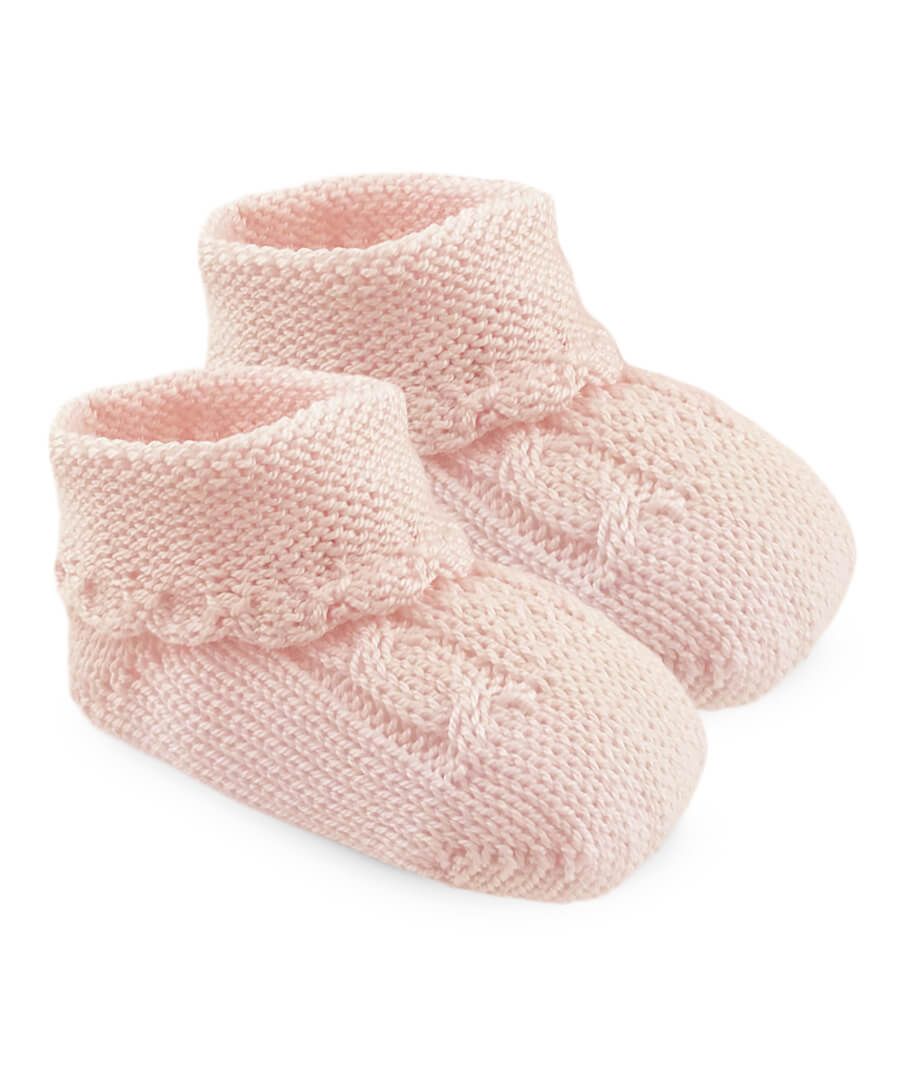 Jefferies Socks Cable Bootie 1 Pair-Pink