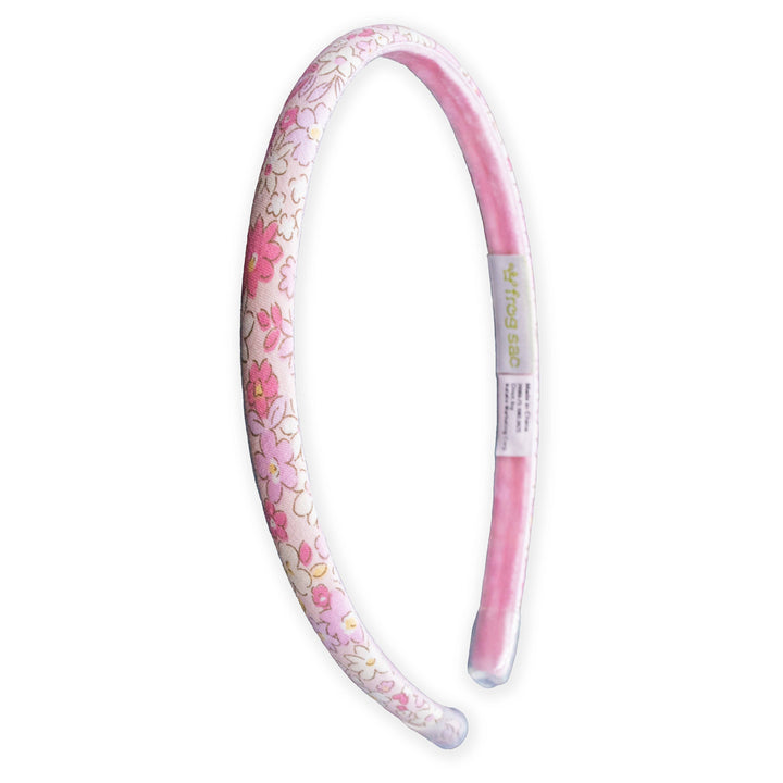 Thin Floral Headband -Pink