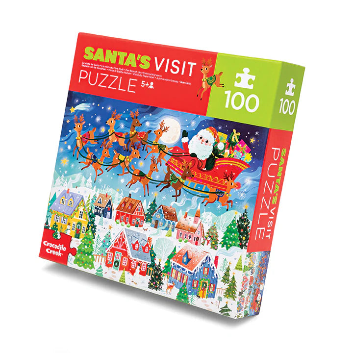 Crocodile Creek 100 Piece Puzzle: Santa's Visit