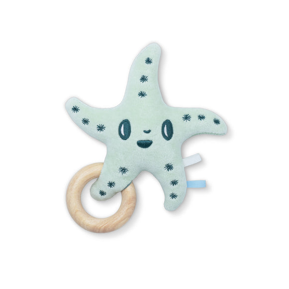 Teal Sea Star Rattle