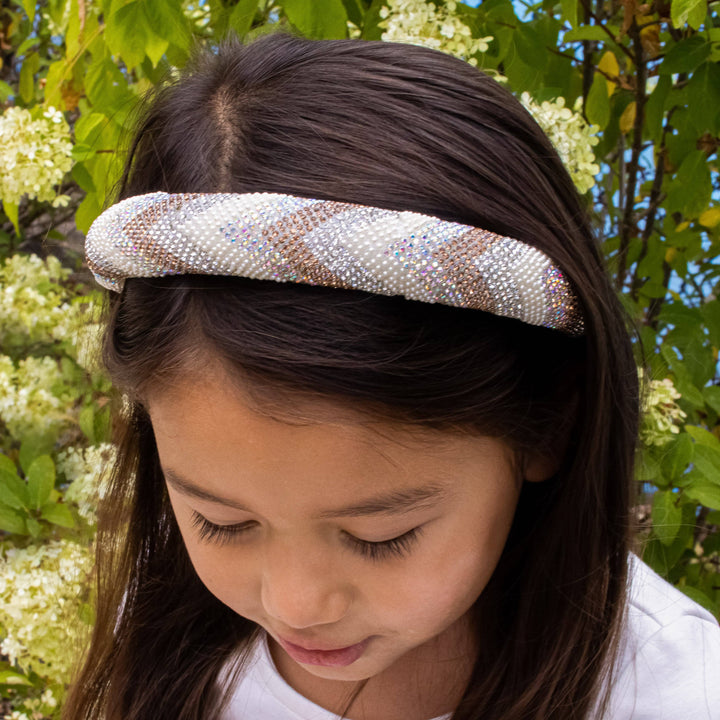 Rhinestone Headband - Padded Beaded Hair Band