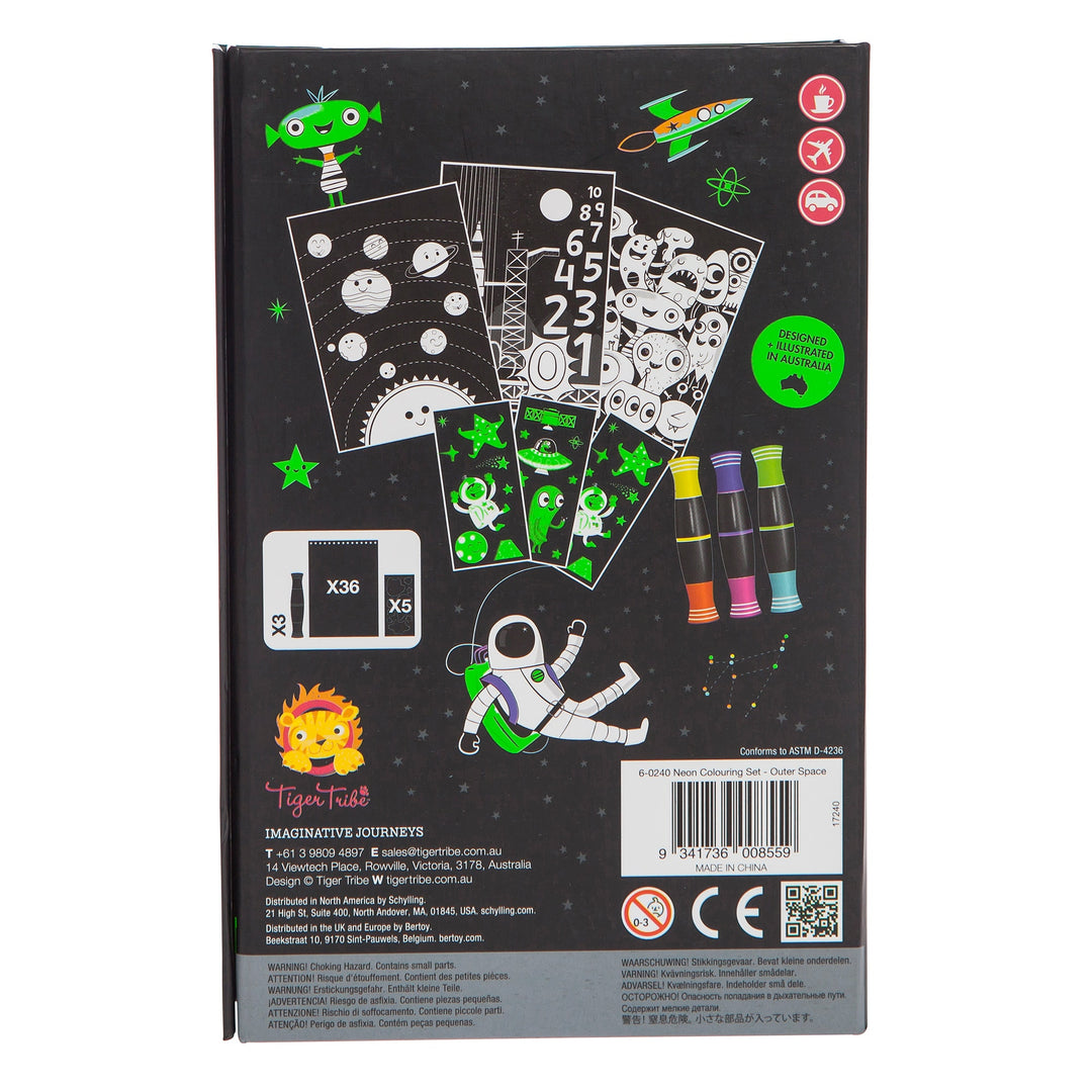 Outer Space Neon Coloring Set