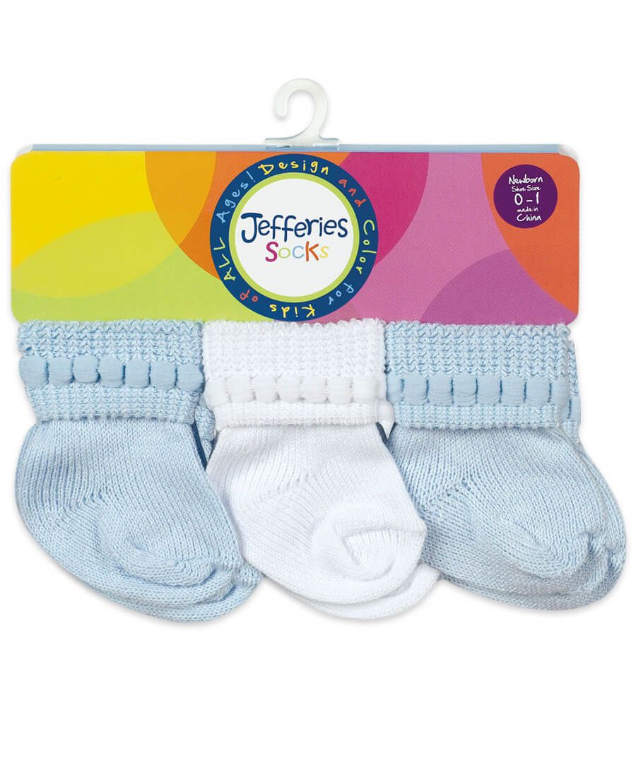 Rock-A-Bye Turn Cuff Socks 6 Pair Pack-Boy
