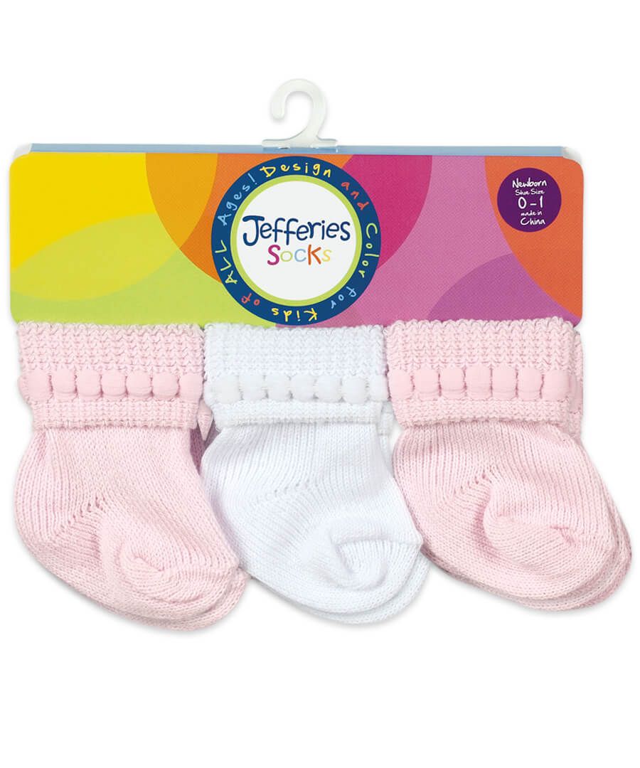 Rock-A-Bye Turn Cuff Socks 6 Pair Pack-Girl