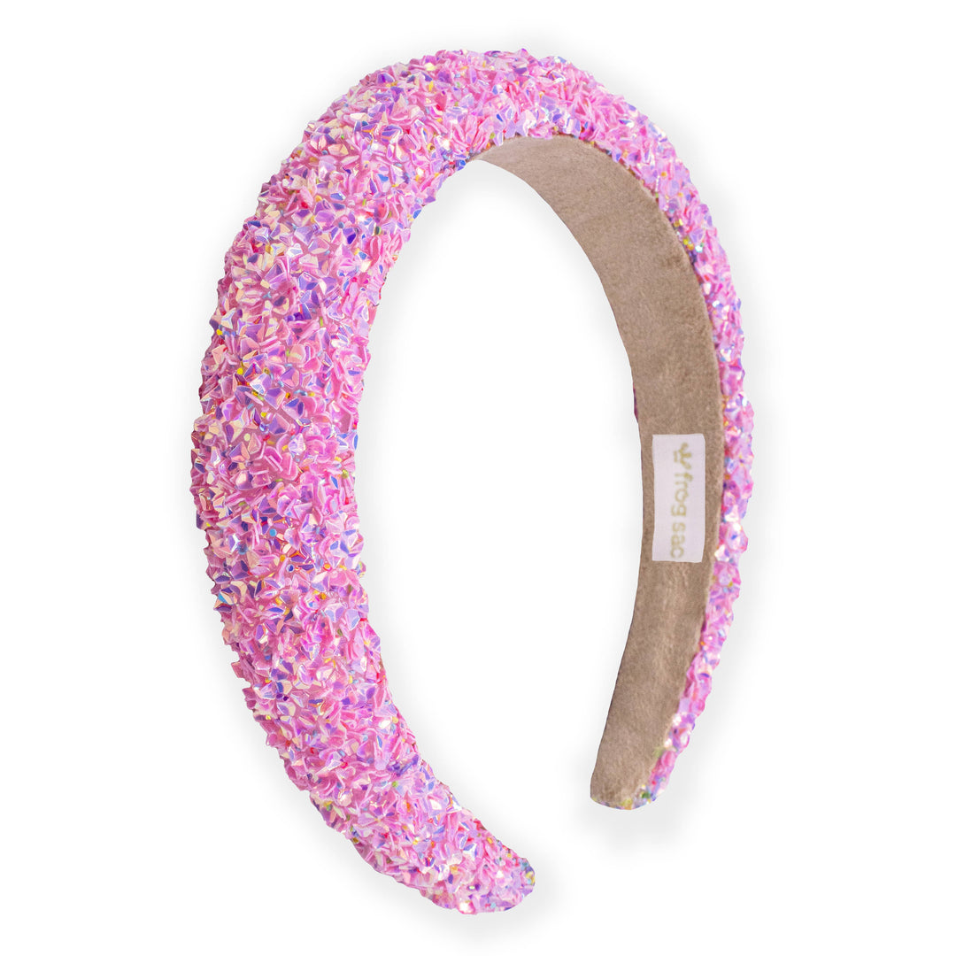 Chunky Sequin Headband: Pink