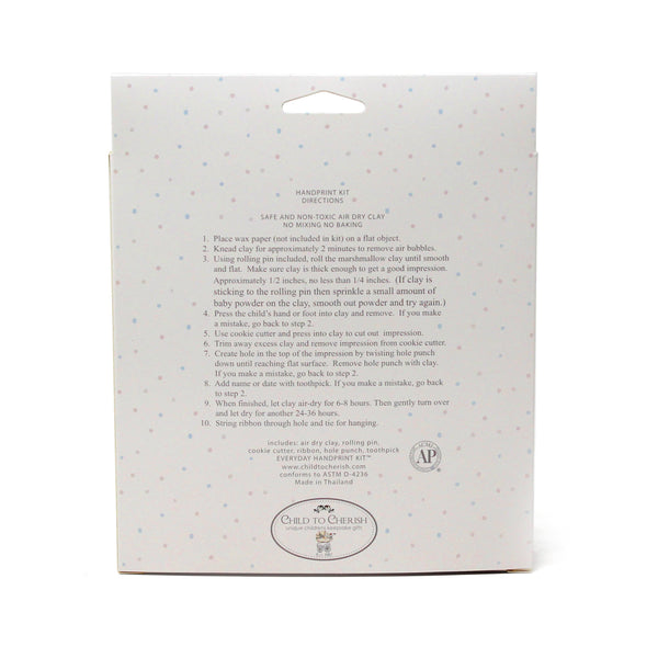 Everything Great Air Dry Marshmallow Clay Handprint Kit Nantucket Kids