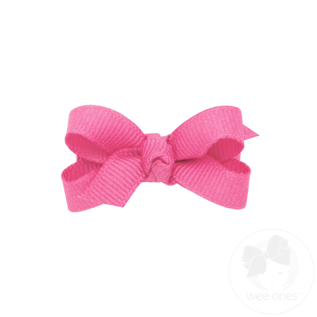 Baby Hair Bow with Knot Wrap-Hot Pink