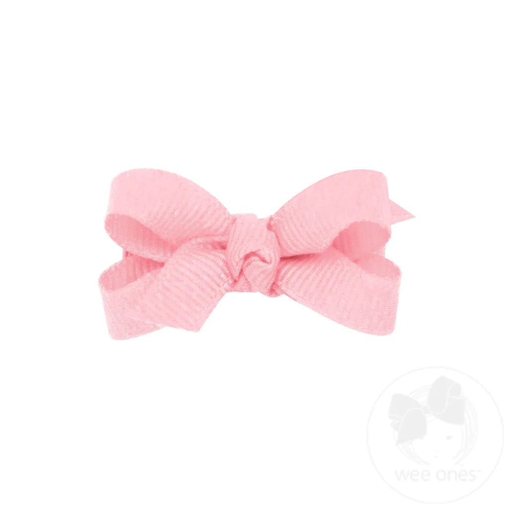 Baby Hair Bow with Knot Wrap-Light Pink