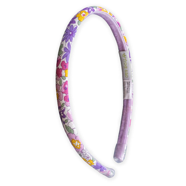 Thin Floral Headband - Purple