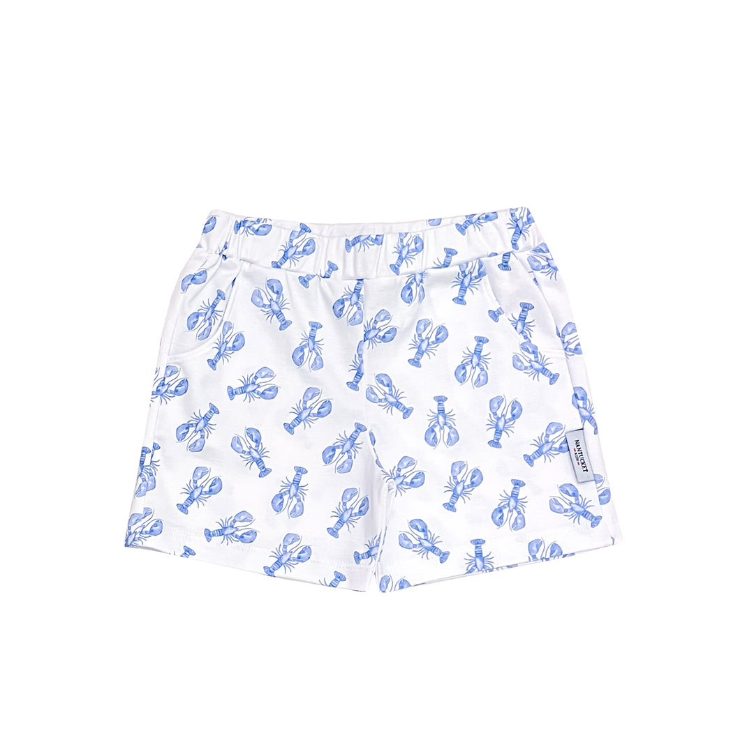 Essentials Pima Pull On Shorts-Blue Lobster