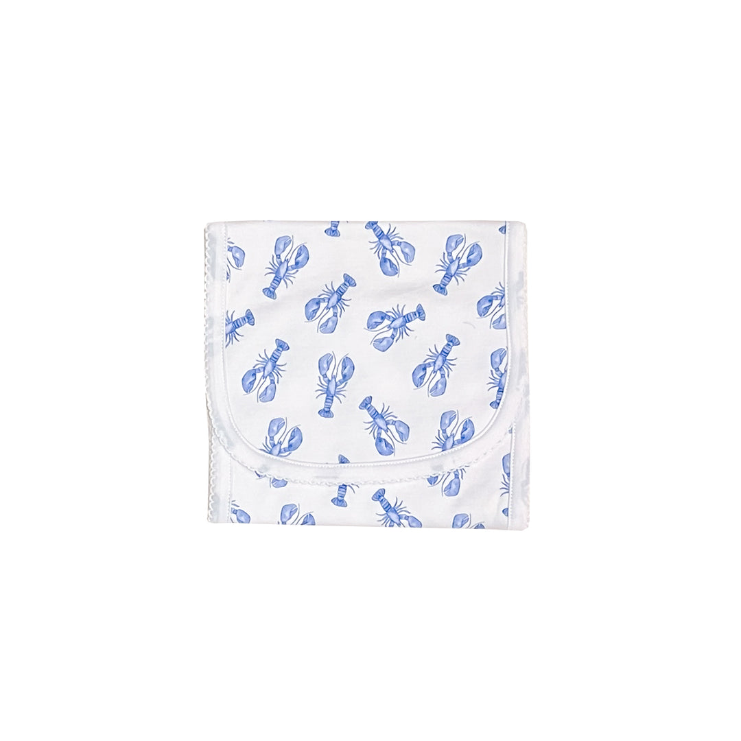 Over The Shoulder Burp Cloth-Blue Lobster