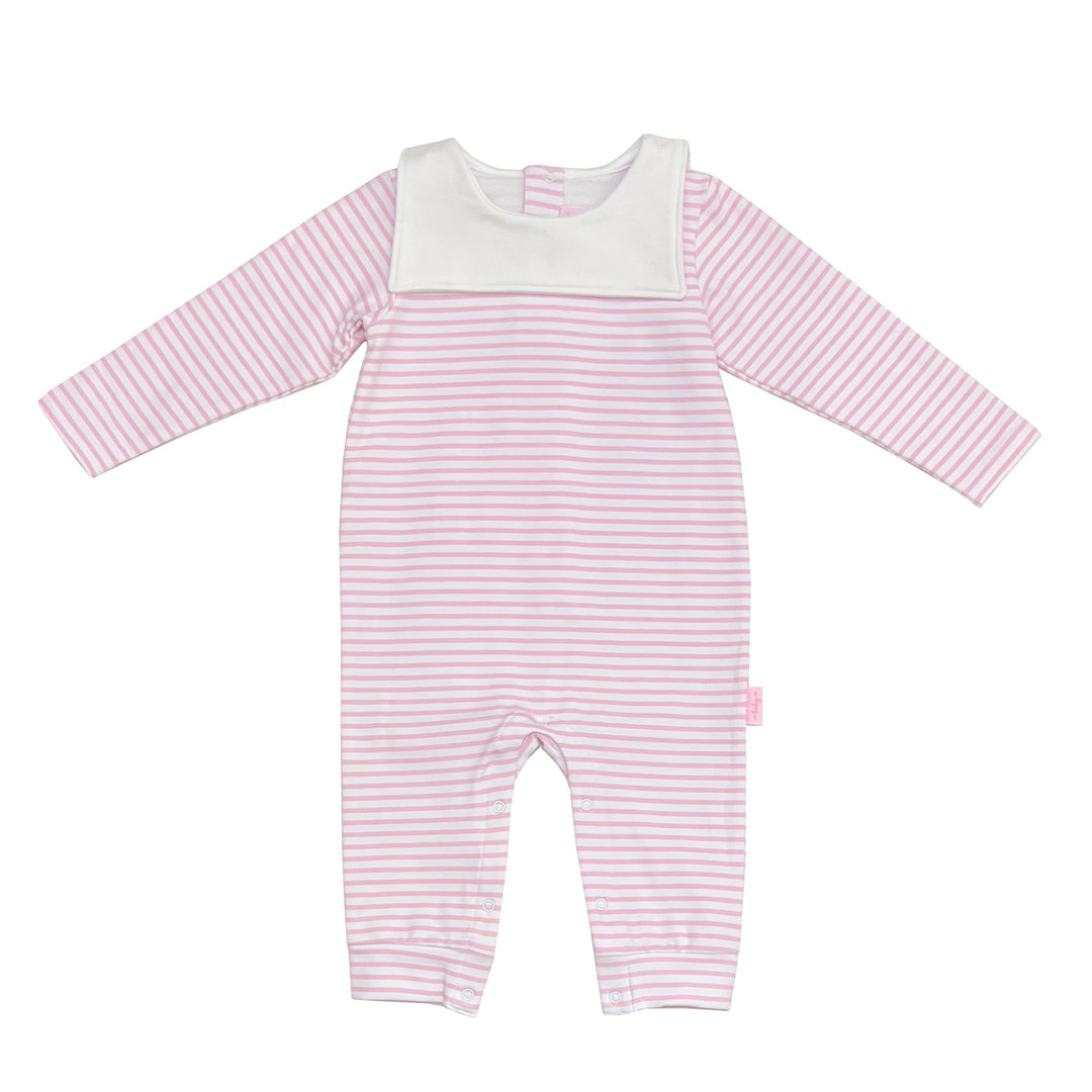 Little Sailor French Terry Playsuit-Peony