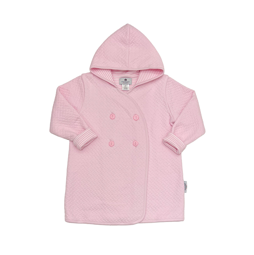 Quilted Peacoat-Peony