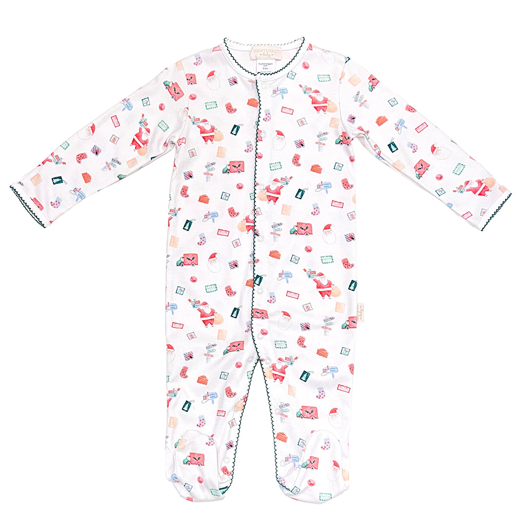 Letters to Santa Pima Footed Romper