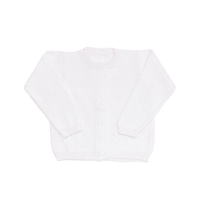 Essentials Pima Cardigan-Classic White