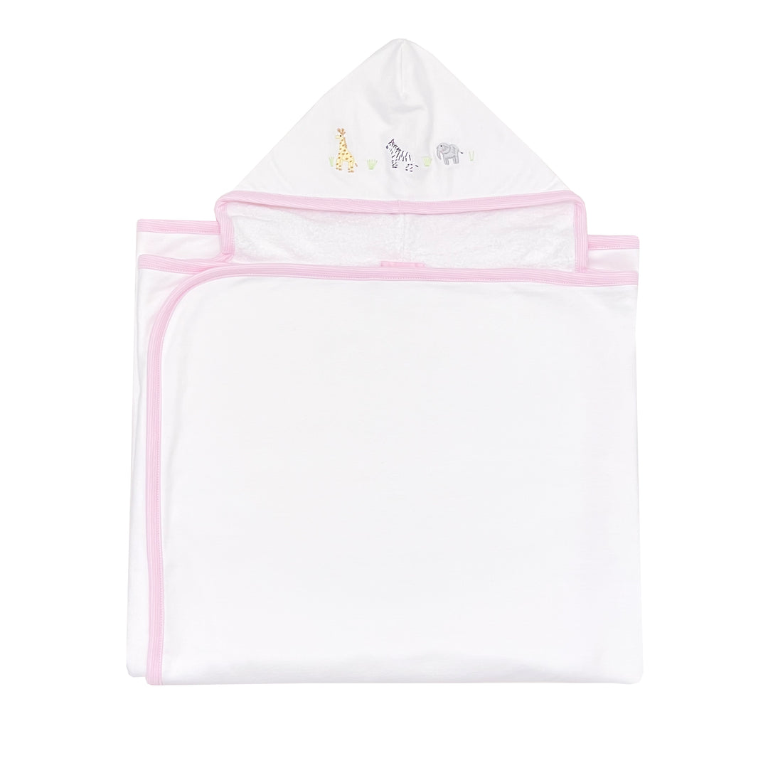 All Aboard The Ark Oversized Hooded Towel-Peony Trim