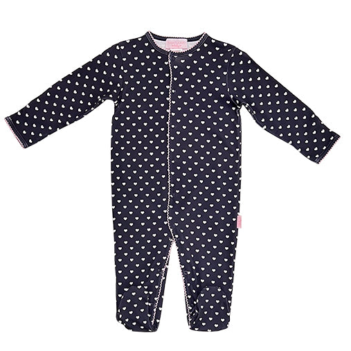 Hearts Pima Romper-Midnight