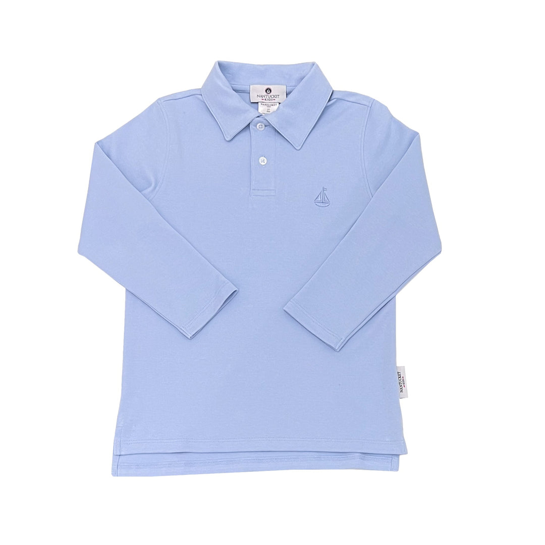 Set Sail Pima Polo-Blue Hydrangea