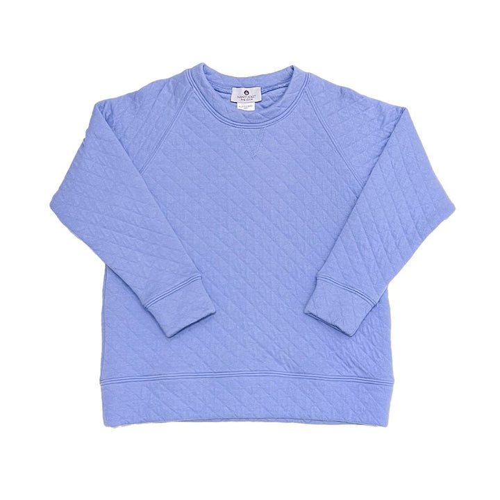 Quilted Pullover-Periwinkle