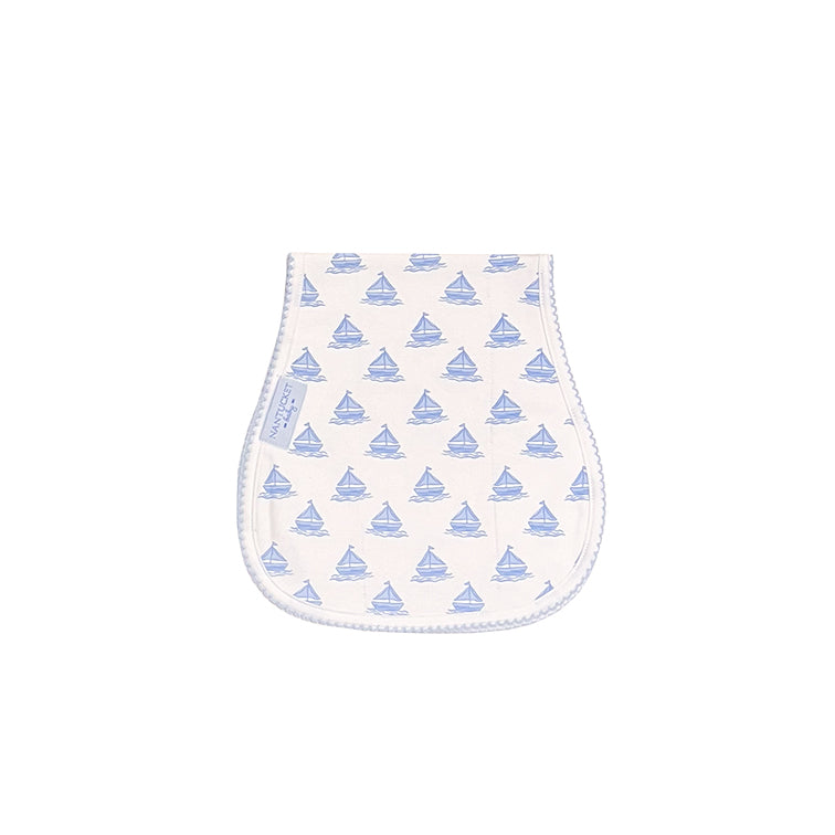 Fairwinds Over The Shoulder Burp Cloth-White/Chatham Bars Blue