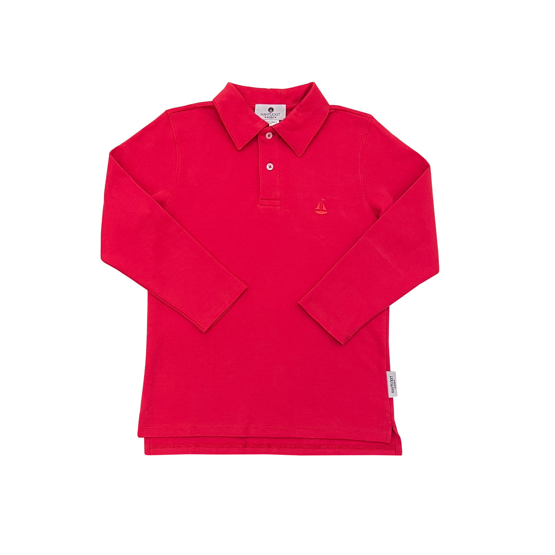 Set Sail Pima Polo-Royal Red