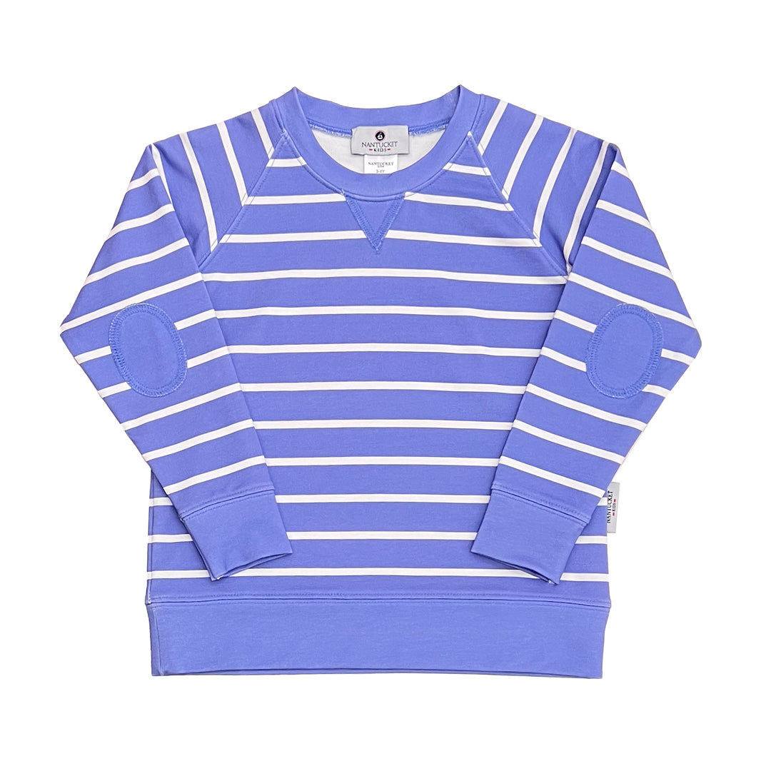 Portside Stripe Pullover-Royal