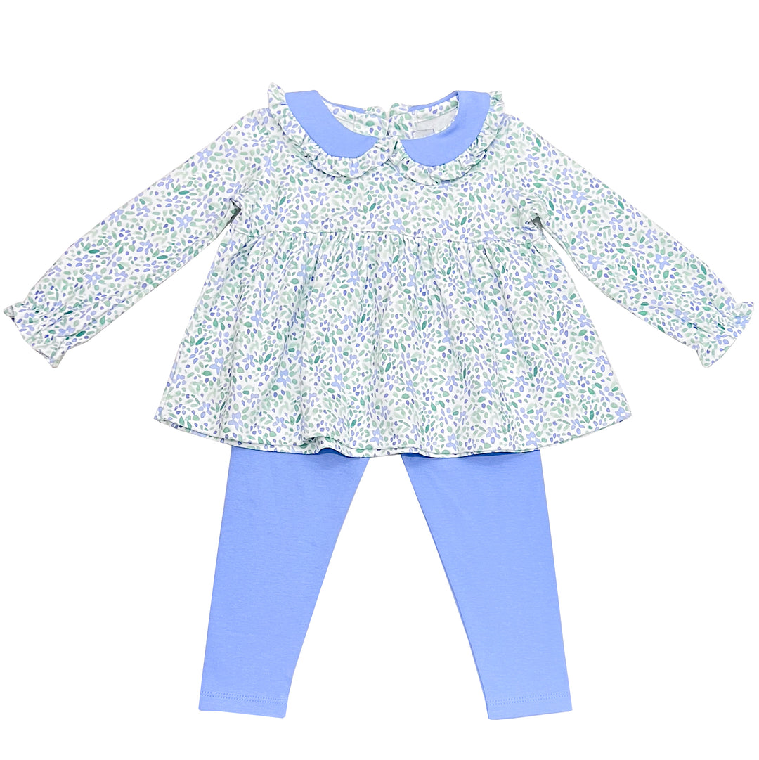 Periwinkle Floral Top and Legging Set