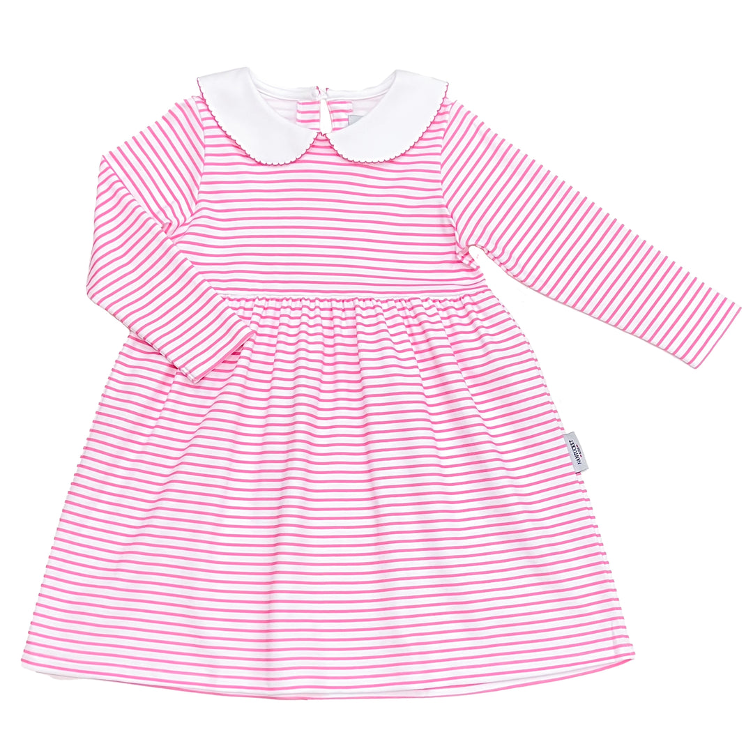 Portside Stripe Pima Play Dress-Aurora Pink Stripe