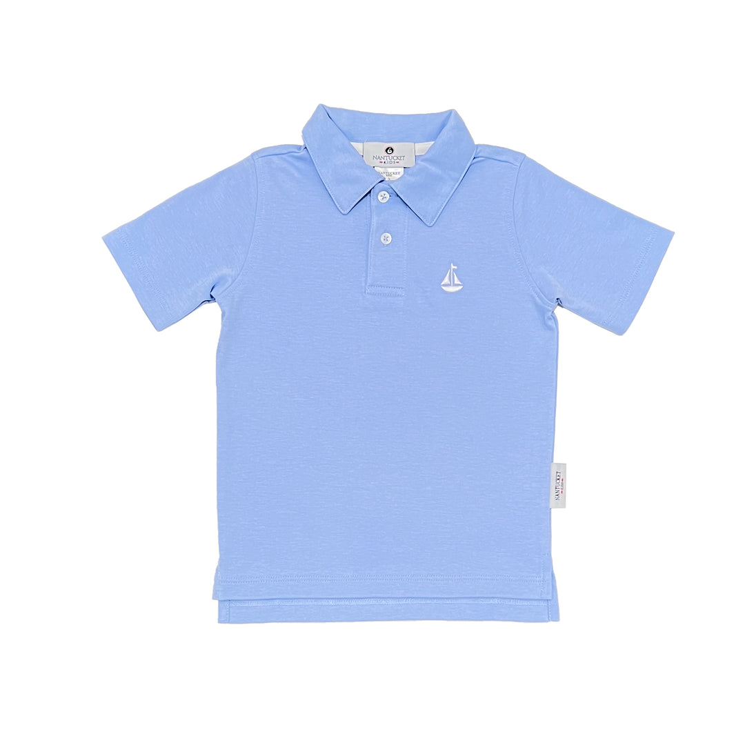 Set Sail Pima Polo-Chatham Bars Blue