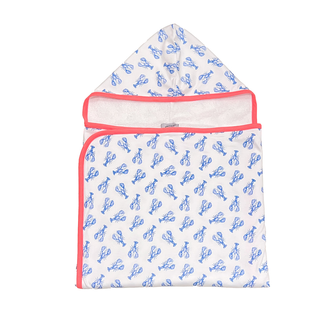 Oversized Hooded Towel-Blue Lobster