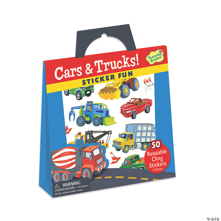 Cars & Trucks Reusable Sticker Tote