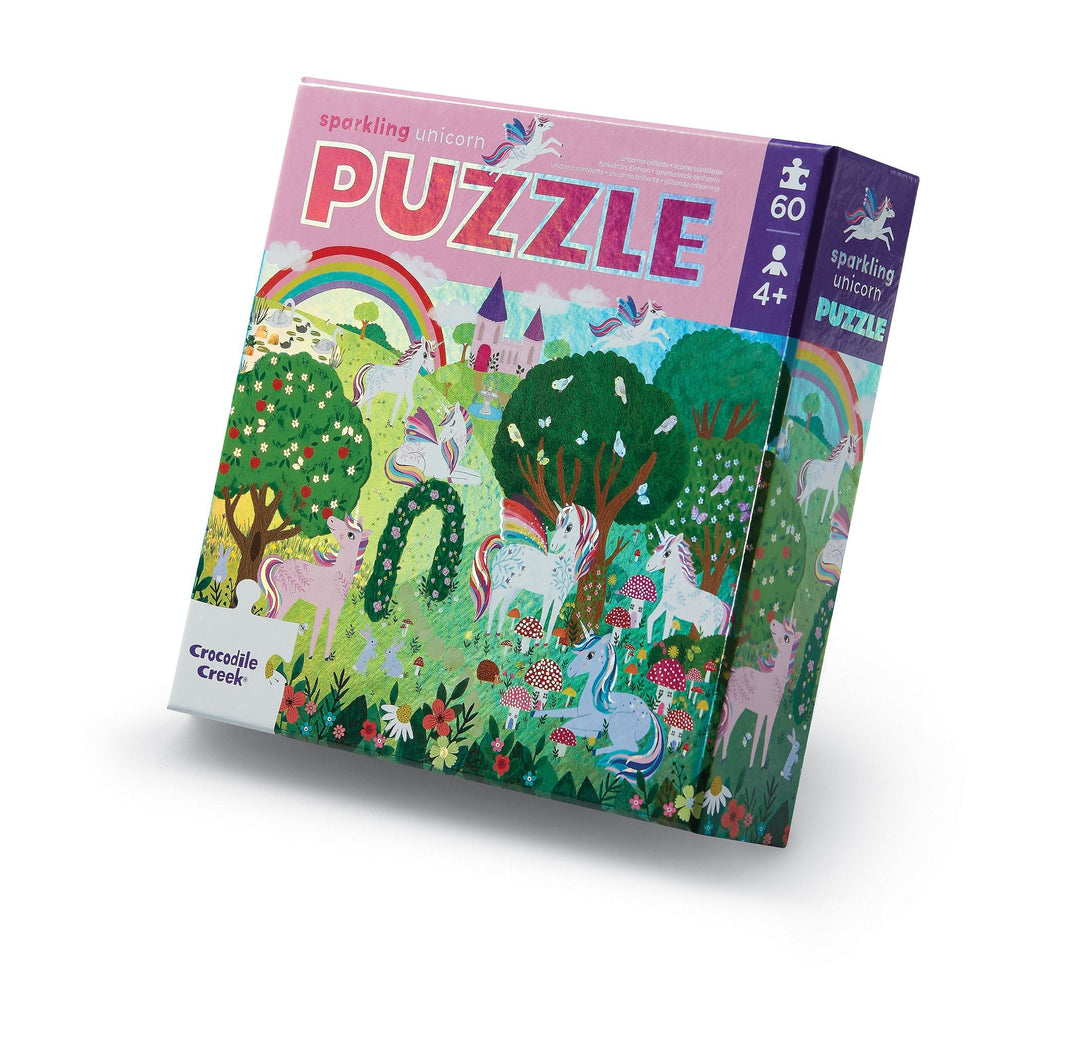 60-Piece Foil Puzzle - Sparkling Unicorn