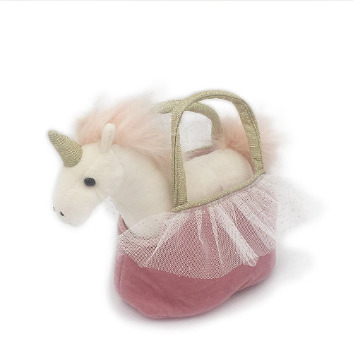 Unicorn Plush Toy in Purse-Ophelia