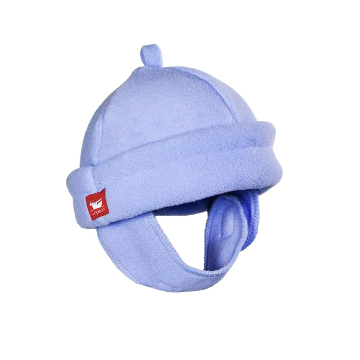 Warmplus Fleece Beanie with Chin Strap-Light Blue
