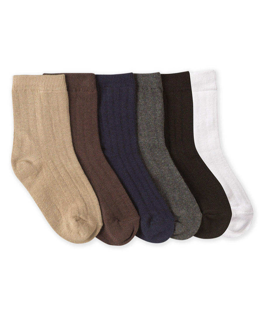 Ribbed Crew Sock-Nautical Navy