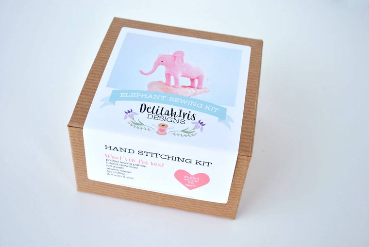 Pink Elephant DIY Stuffed Animal Sewing Kit
