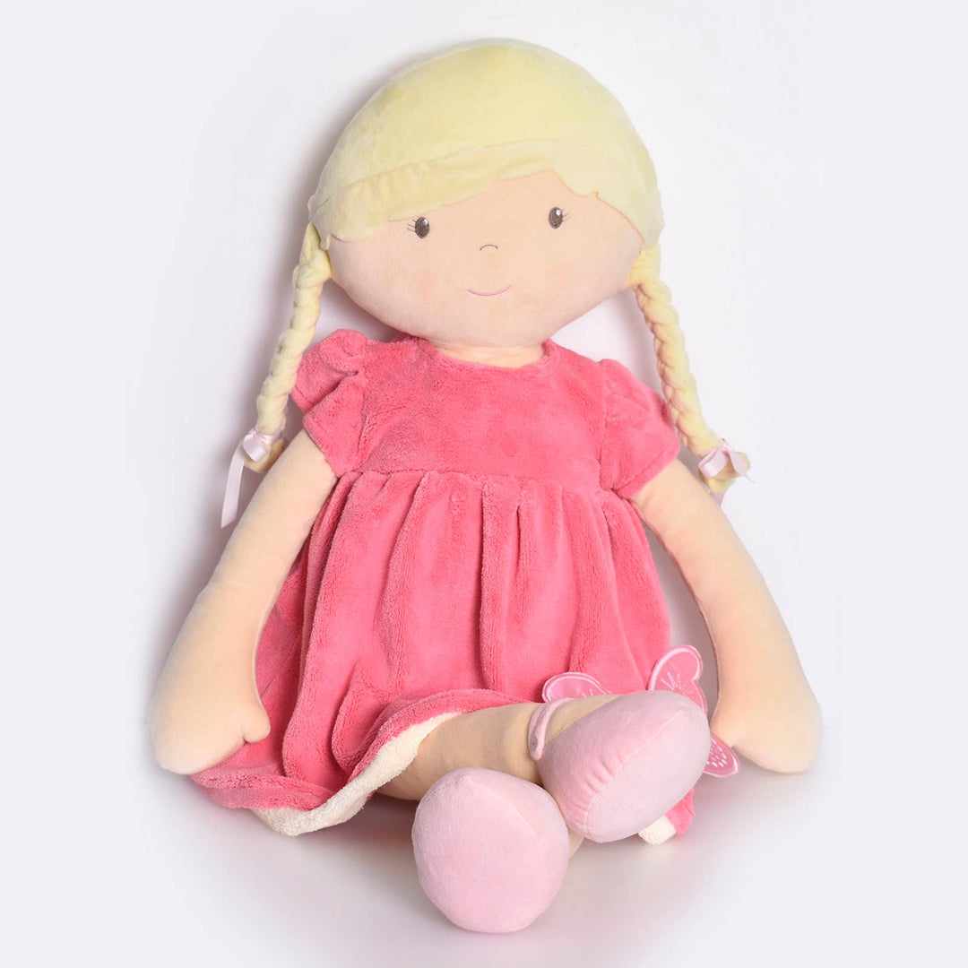 Ria X-Large Blonde Hair with Pink & White Dress