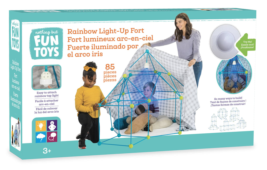 Nothing But Fun Toys - Rainbow Light Up Fort 85 pieces