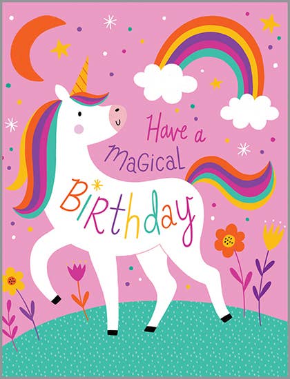 Birthday Card - Magical Unicorn