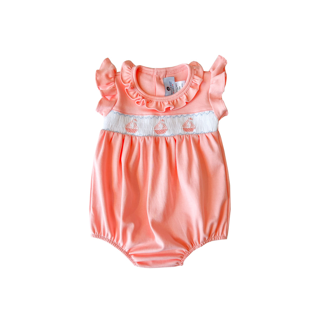 Set Sail Smocked Bubble-Just Peachy