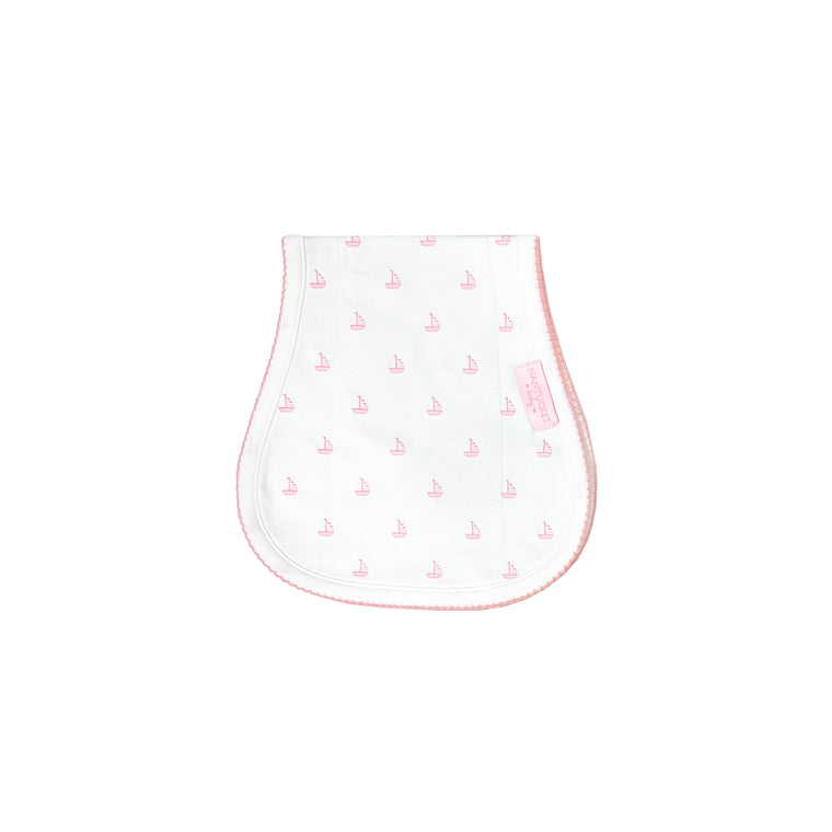 Over The Shoulder Burp Cloth-Tradewinds-Pink Boats