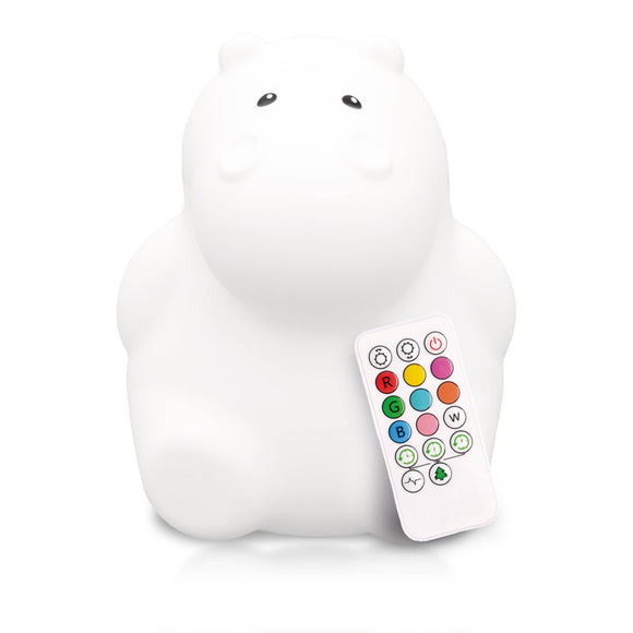Lumipets® LED Hippo Night Light with Remote