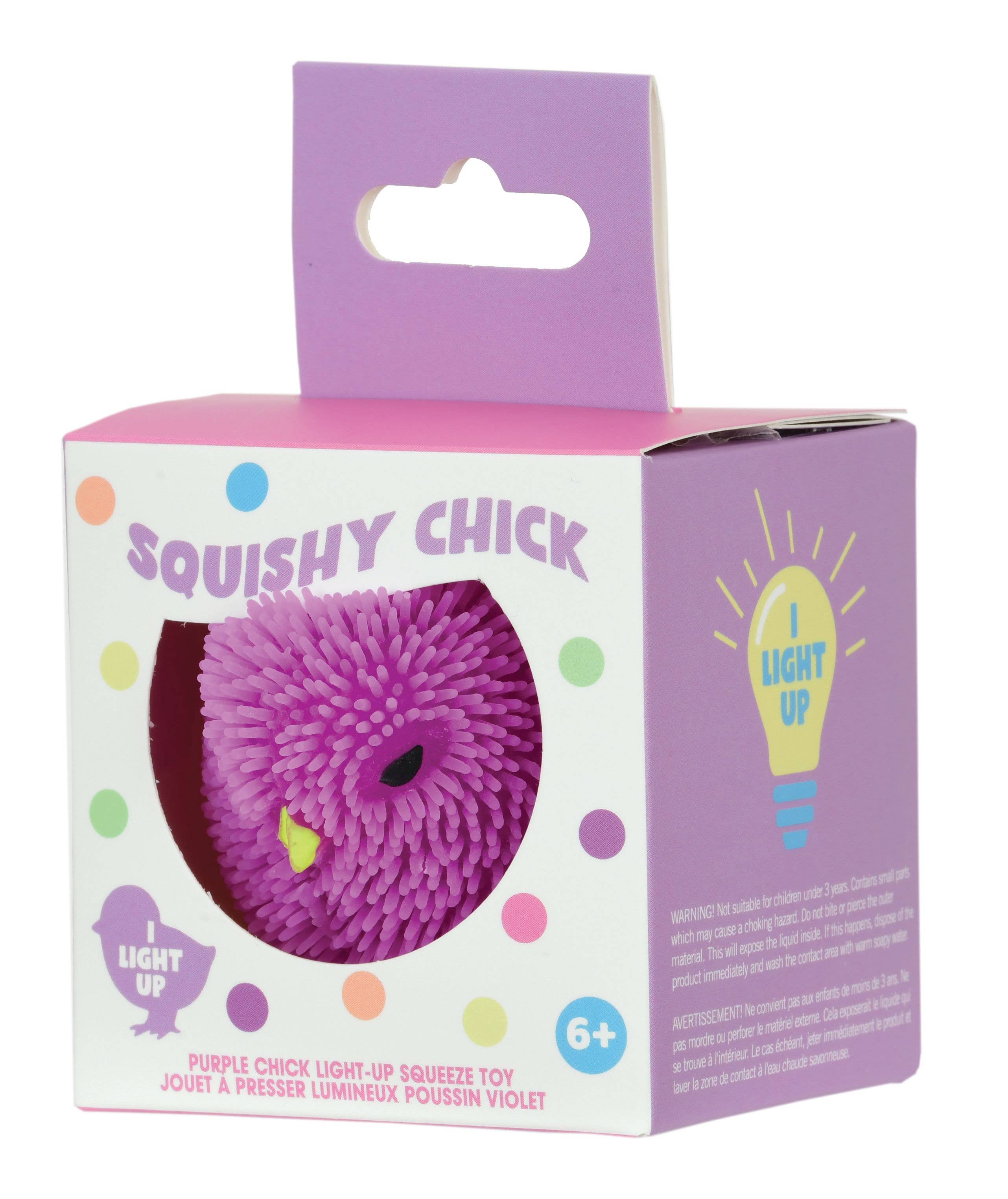 PURPLE CHICK LIGHT-UP SQUEEZE TOY - Main Image