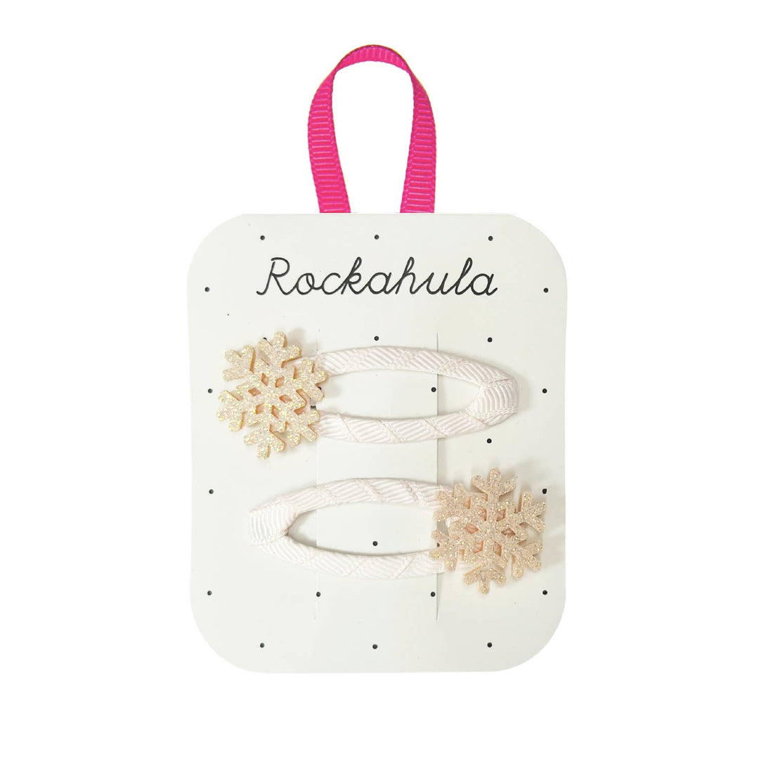 Shimmer Snowflake Clips