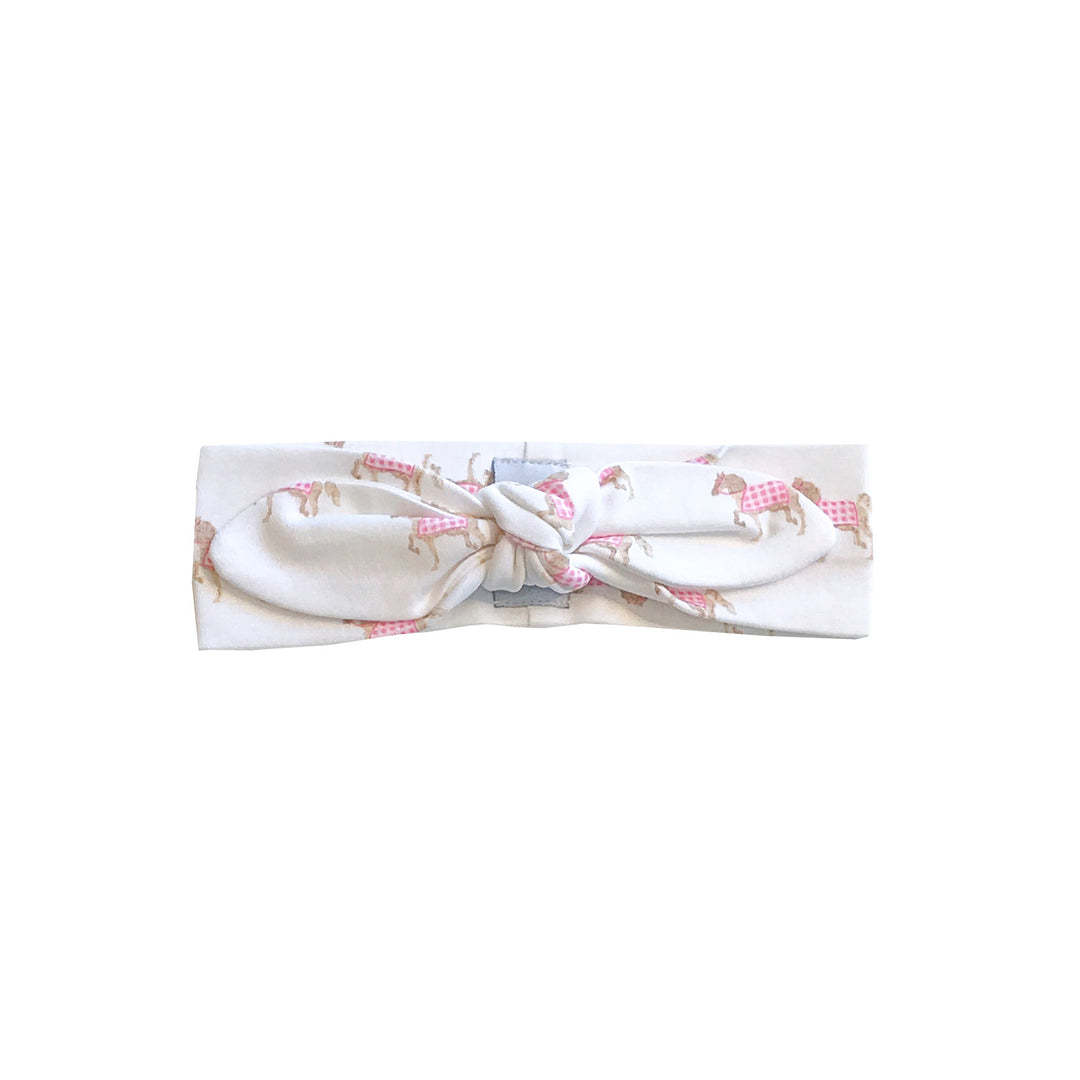 Pink Gingham Equestrian Headband