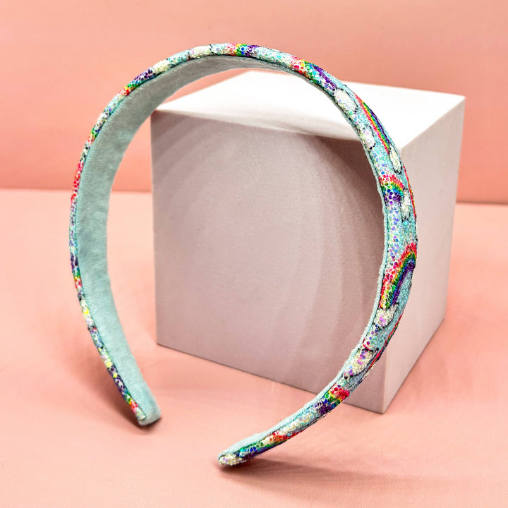 Rainbow Glitter Headband - Kids Hair Accessories: Purple