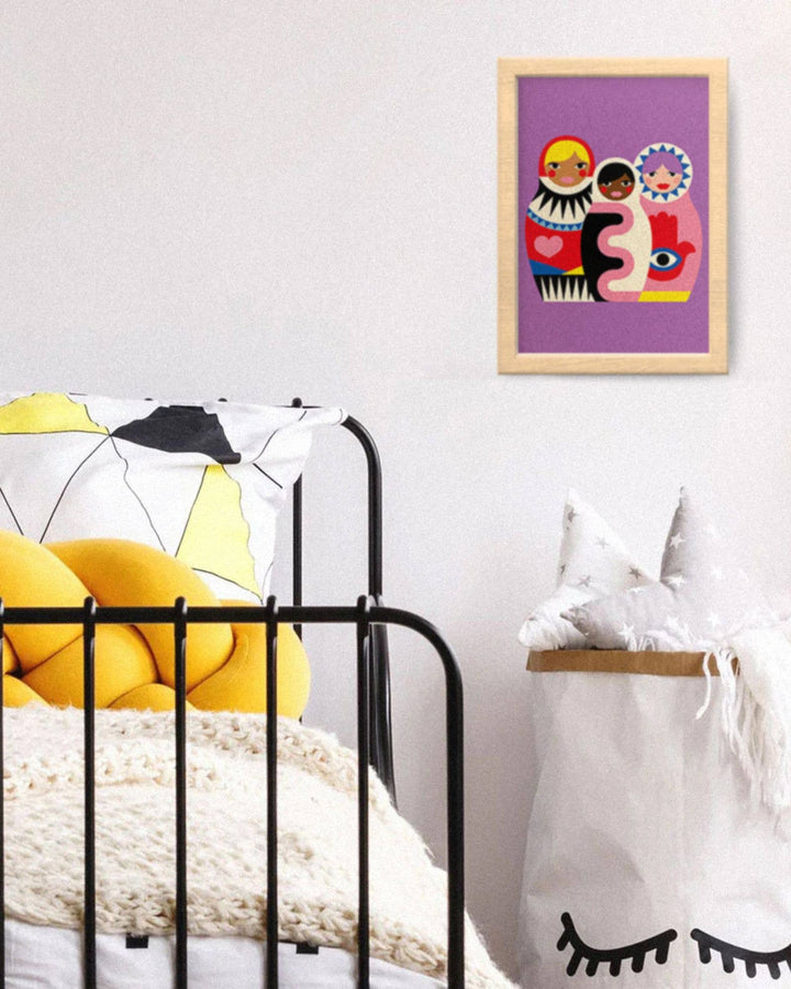 Paint by Numbers Kit & Canvas for Kids - Babushkas