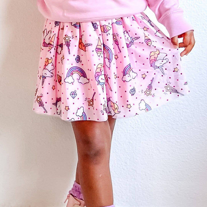 Unicorn Doodle Tutu - Dress Up Skirt - Kids Tutu: 2-4Y